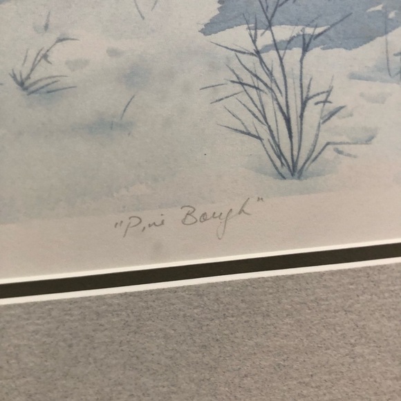 Winter Landscape Framed Artwork Signed - Picture 5 of 16